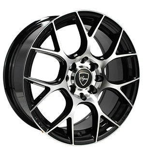 15X6.5 4X100/114.3 ET35 CB73.1 GLOSS BLACK MACHINE FACE E14 ELEGANCE
