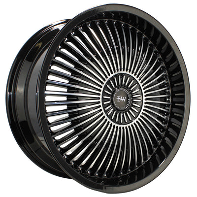 20X8.5 5-112/114.3 ET30 CB73.1 MACHINE FACE GLOSS BLACK LIP